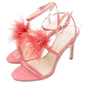 Jessica Simpson Pink Suede Jenevya Sandals Heels Size 10